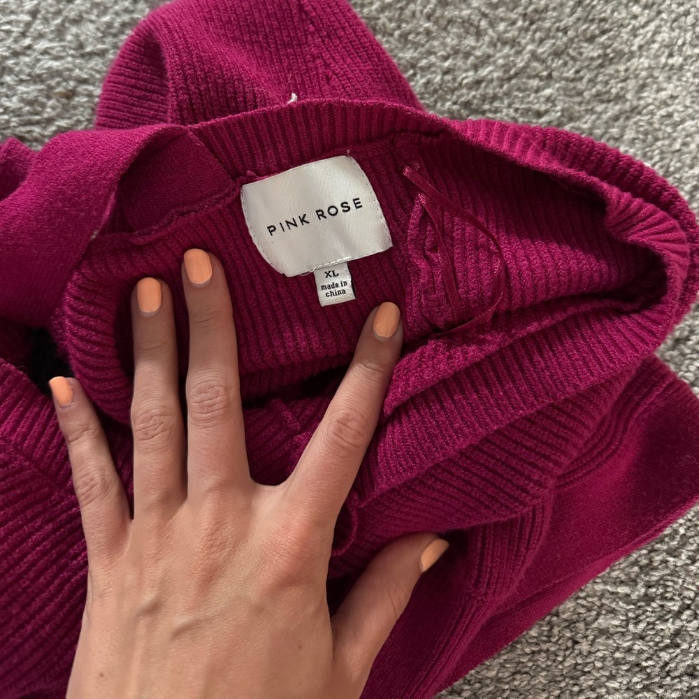 Pink Open Back Sweater - Picture 2 of 3